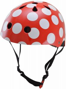 Kiddimoto Red Dotty Cycling/Skateboarding Helmet