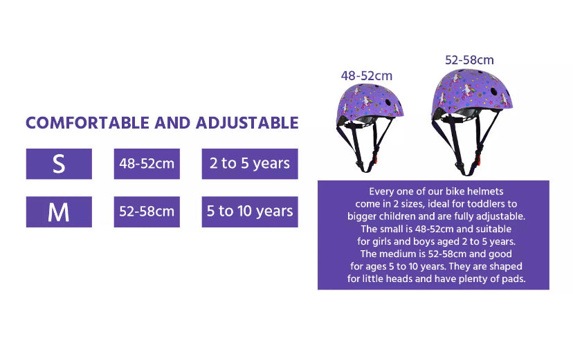 Kiddimoto Unicorn Bicycle Helmet. Kids Cycling/Skateboarding