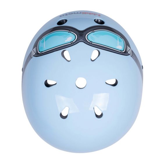 Kiddimoto Blue Goggle Kids Cycling/Skateboarding Helmet