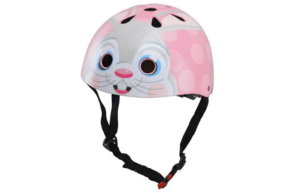 Kiddimoto Bunny Pink Kids Cycling/Skateboarding Helmet