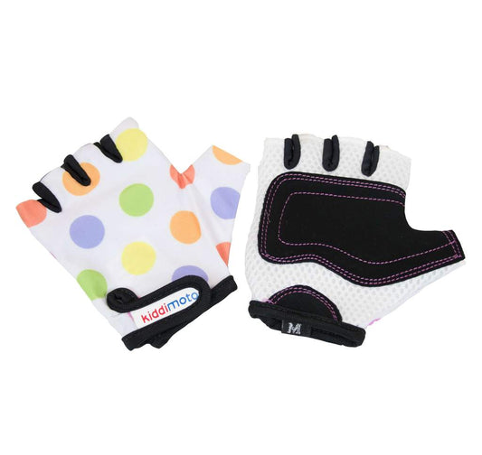 Kiddimoto Pastel Dotty Cycling Gloves