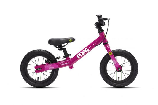 Frog Tadpole Kids Balance Bike, 12"- Pink