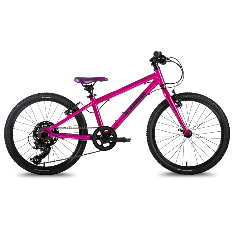 Purple and pink store bike