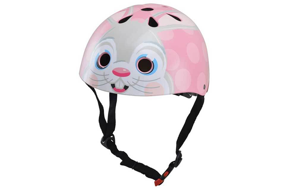 Kiddimoto Bunny Pink Kids Cycling Skateboarding Helmet