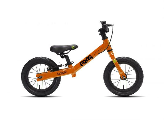 Frog Tadpole Kids Balance Bike, 12"-Orange